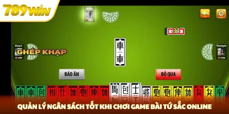 Quản lý ngân sách tốt khi chơi game bài tứ sắc online